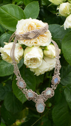 Parure pierre de lune pour mariage elfique (lot de 2) - Coton & Astrance