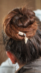 Perle de dreadlocks en micro macramé, fluorite et coquillage – bijou bohème