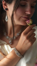 Parure pierre de lune pour mariage elfique (lot de 2) - Coton & Astrance