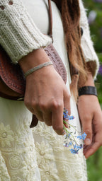 Bracelet bohème elfique en apatite bleue - Coton & Astrance