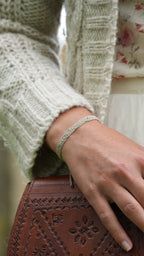 Bracelet bohème elfique en apatite bleue - Coton & Astrance
