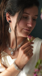 Parure pierre de lune pour mariage elfique (lot de 2) - Coton & Astrance