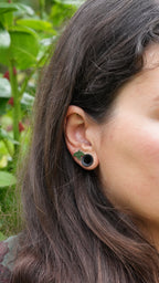 Puces d'oreilles feuille de lierre - plusieurs couleurs au choix - Coton & Astrance