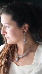 Parure pierre de lune pour mariage elfique (lot de 2) - Coton & Astrance