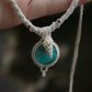 Collier ras de cou avec chrysocolle turquoise & coquillage - Coton & Astrance