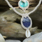 Collier micro macramé unisexe bleu sodalite & cauri – été bohème - Coton & Astrance
